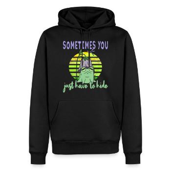 Depressionen Depression Frosch - Männer Premium Bio Hoodie - Schwarz - Vorne - Nico (187cm)