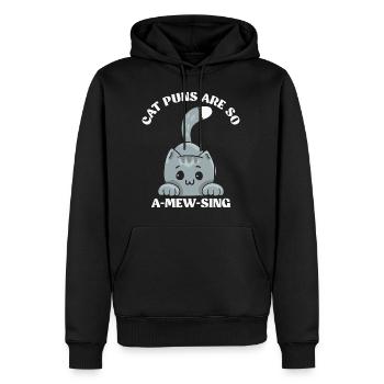 Les jeux de mots pour chats sont si amusants Jeu de mots drôle d’animal - Sweat à capuche Premium bio Homme - noir - Devant - Nico (187cm)