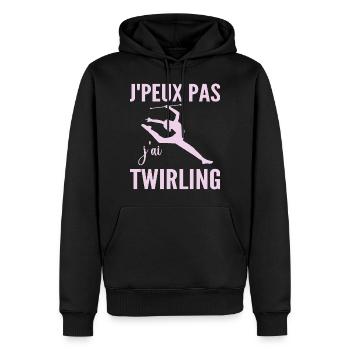 Ich kann nicht Ich Wirbel Humor Frau Wirbel - Männer Premium Bio Hoodie - Schwarz - Vorne - Nico (187cm)