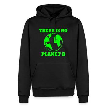 There is no planet B - Sweat à capuche Premium bio Homme - noir - Devant - Nico (187cm)