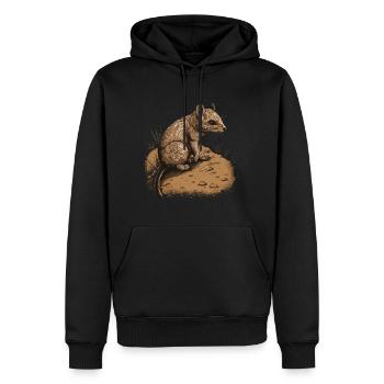 Mouse Gerbil Animal - Men’s Premium Organic Hoodie - black - Front - Nico (187cm)