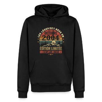 Born in October 2004 | Awesome since October 2004 - Men’s Premium Organic Hoodie - black - Front - Nico (187cm)