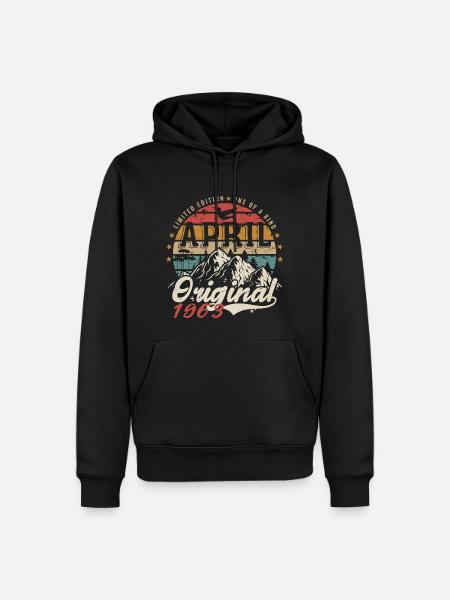April 1963 | Birthday April 1963 - Men’s Premium Organic Hoodie - black