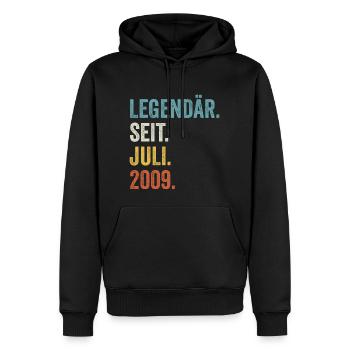 13 Jahre Legendär Seit Juli 2009 13. Geburtstag - Männer Premium Bio Hoodie - Schwarz - Vorne - Nico (187cm)