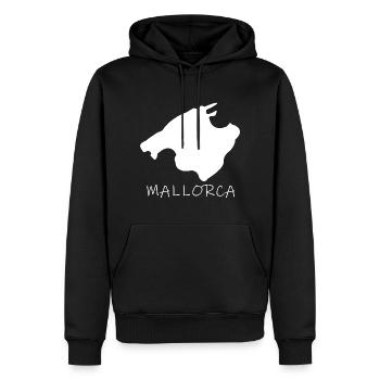 Mallorca - Männer Premium Bio Hoodie - Schwarz - Vorne - Nico (187cm)