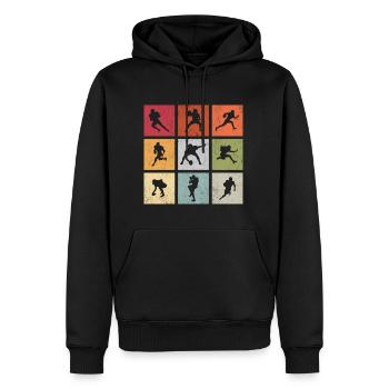 American Football Vintage USA America Football Ges - Männer Premium Bio Hoodie - Schwarz - Vorne - Nico (187cm)