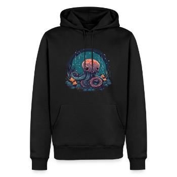 Squid Corals Sea Ocean Marine Life Animals - Men’s Premium Organic Hoodie - black - Front - Nico (187cm)