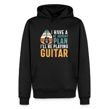 My Retirement Plan Playing Guitar - Männer Premium Bio Hoodie - Schwarz - Vorne - Nico (187cm)