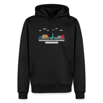 Bienvenue en Allemagne - Sweat à capuche Premium bio Homme - noir - Devant - Nico (187cm)