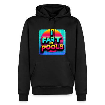 Je Pète Dans Les Piscines 5 - Sweat à capuche Premium bio Homme - noir - Devant - Nico (187cm)