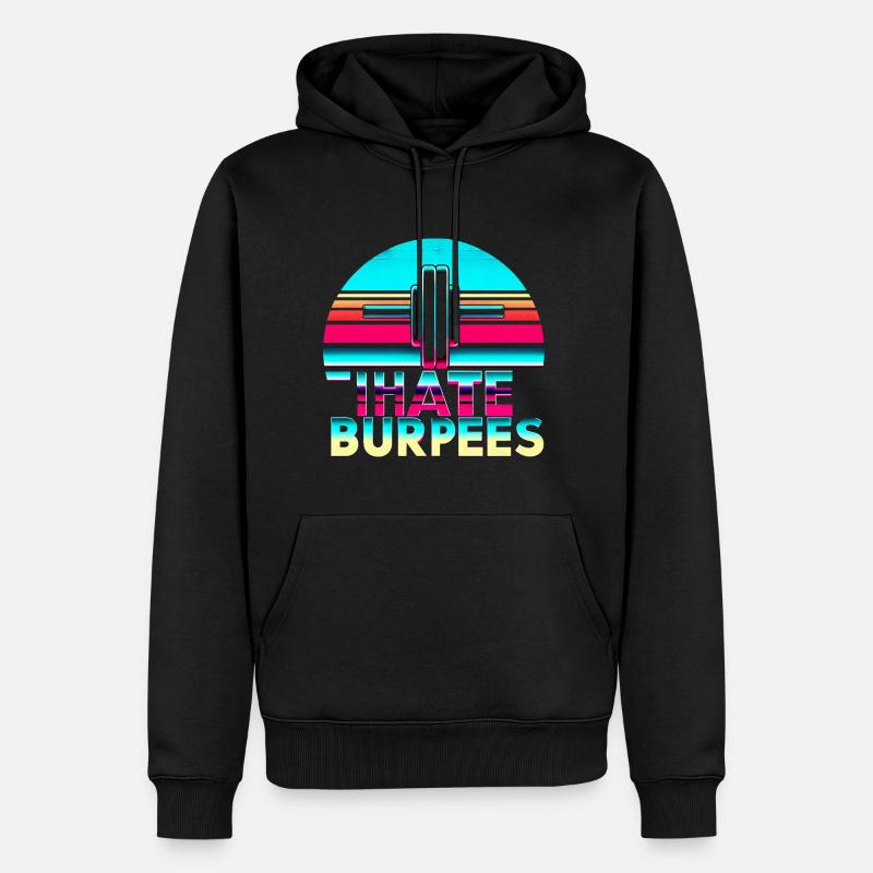 I Hate Burpees 9 - Men’s Premium Organic Hoodie - black
