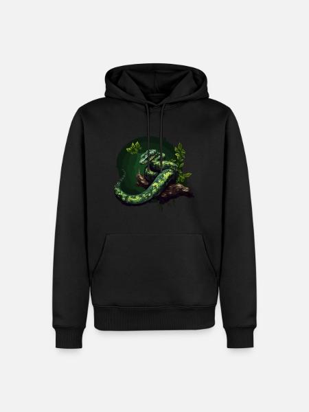 Snake - Men’s Premium Organic Hoodie - black