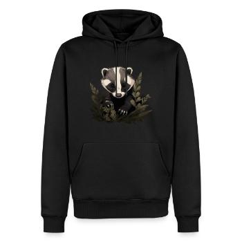 Baby Stinktier Skunk - Männer Premium Bio Hoodie - Schwarz - Vorne - Nico (187cm)