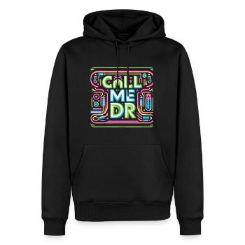 Call Me Dr 32 - Men’s Premium Organic Hoodie - black - Front - Nico (187cm)