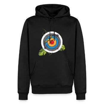 Archer Target Compound Bow - Men’s Premium Organic Hoodie - black - Front - Nico (187cm)