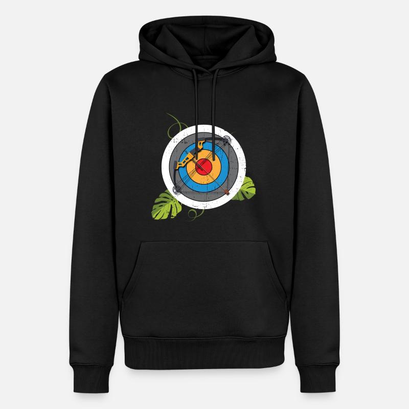 Archer Target Compound Bow - Men’s Premium Organic Hoodie - black
