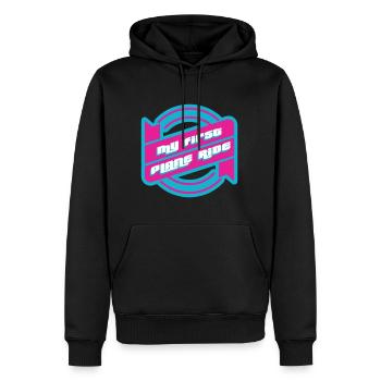 Mon premier voyage en avion 36 - Sweat à capuche Premium bio Homme - noir - Devant - Nico (187cm)