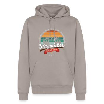 Waymaker Promise Keeper - Männer Premium Bio Hoodie - Taupe - Vorne - Nico (187cm)