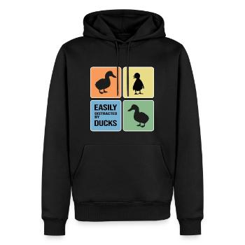 Ente Entensammlung Entenliebhaber Erpel - Männer Premium Bio Hoodie - Schwarz - Vorne - Nico (187cm)