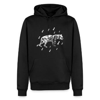 Tigre - Afrique - Nature sauvage - Safari - Conservation de la nature - Sweat à capuche Premium bio Homme - noir - Devant - Nico (187cm)