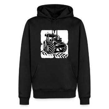 Traktor Traktorfahrer Landwirt Traktorreifen - Männer Premium Bio Hoodie - Schwarz - Vorne - Nico (187cm)