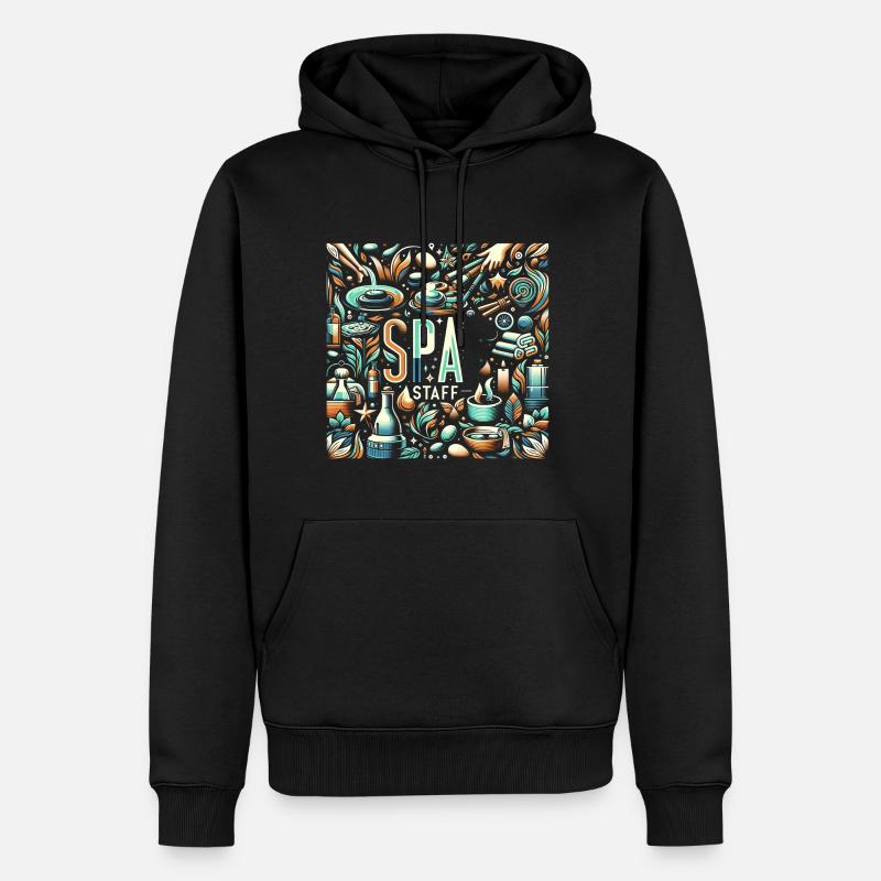 Spa Staff 7 - Männer Premium Bio Hoodie - Schwarz