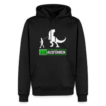 Admin Programmierer ITler Informatik Geschenk EXE - Männer Premium Bio Hoodie - Schwarz - Vorne - Nico (187cm)