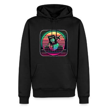 Passport Ready 11 - Men’s Premium Organic Hoodie - black - Front - Nico (187cm)