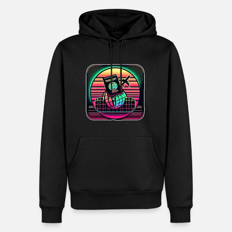 Passport Ready 11 - Männer Premium Bio Hoodie - Schwarz