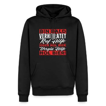 Junggesellenabschied Bier Heiraten JGA Männer Gesc - Männer Premium Bio Hoodie - Schwarz - Vorne - Nico (187cm)