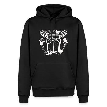Apiculteur Conservation de la nature Miel - Durabilité - Sweat à capuche Premium bio Homme - noir - Devant - Nico (187cm)