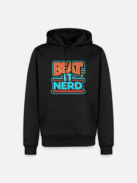 Battez-le Nerd 8 - Sweat à capuche Premium bio Homme - noir
