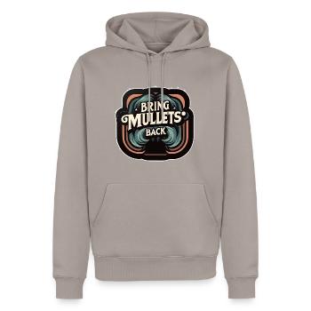 Bring Mullets Back 9 - Männer Premium Bio Hoodie - Taupe - Vorne - Nico (187cm)