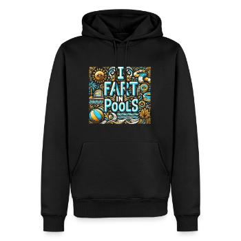 Je Pète Dans Les Piscines 12 - Sweat à capuche Premium bio Homme - noir - Devant - Nico (187cm)