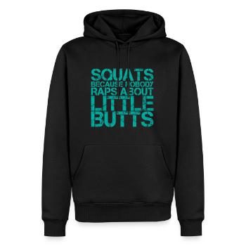 Squats parce que personne ne rappe sur Little Butts 4 - Sweat à capuche Premium bio Homme - noir - Devant - Nico (187cm)