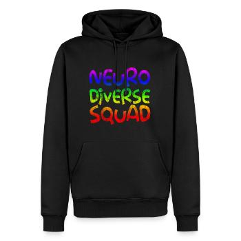 Neurodiverse Squad 3 - Männer Premium Bio Hoodie - Schwarz - Vorne - Nico (187cm)