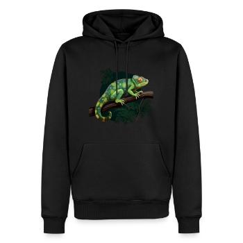 Chameleon Branch Reptiles - Men’s Premium Organic Hoodie - black - Front - Nico (187cm)