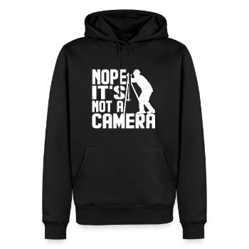 Non, ce n’est pas une caméra 3 - Sweat à capuche Premium bio Homme - noir - Devant - Nico (187cm)