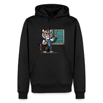 Cute Tiger Teacher - Männer Premium Bio Hoodie - Schwarz - Vorne - Nico (187cm)