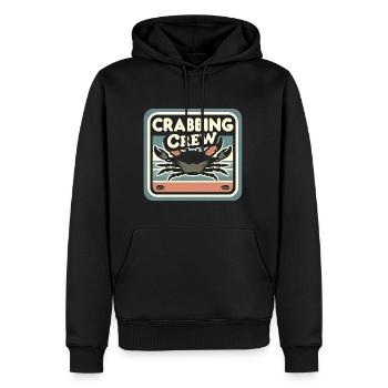 Crabbing Crew 15 - Männer Premium Bio Hoodie - Schwarz - Vorne - Nico (187cm)