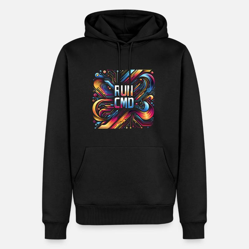 Exécuter Cmd 42 - Sweat à capuche Premium bio Homme - noir