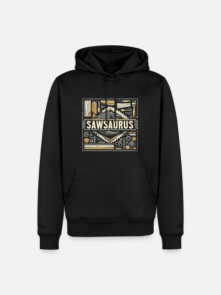 Sawsaurus 6 - Männer Premium Bio Hoodie - Schwarz