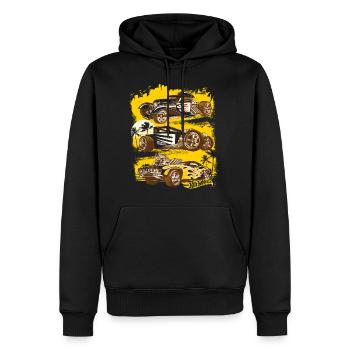 Hot Wheels Trois Modèles De Voitures - Sweat à capuche Premium bio Homme - noir - Devant - Nico (187cm)