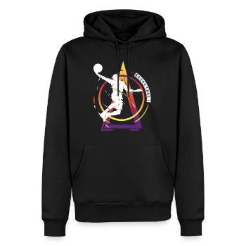 Basketteur Basketteur Dunking Vintage Retro - Sweat à capuche Premium bio Homme - noir - Devant - Nico (187cm)