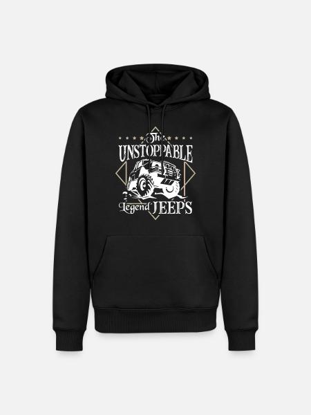 De ustoppelige legend jeeps - Herre Premium økologisk hoodie - sort