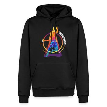 Handball Handballspieler Handballer Vintage Retro - Männer Premium Bio Hoodie - Schwarz - Vorne - Nico (187cm)