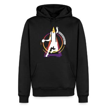 Handball Handballspieler Handballer Vintage Retro - Männer Premium Bio Hoodie - Schwarz - Vorne - Nico (187cm)
