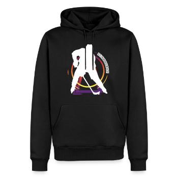 Eishockey Eishockeyspieler Spieler Vintage Retro - Männer Premium Bio Hoodie - Schwarz - Vorne - Nico (187cm)