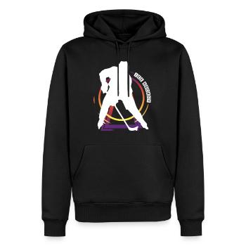Eishockey Eishockeyspieler Spieler Vintage Retro - Männer Premium Bio Hoodie - Schwarz - Vorne - Nico (187cm)