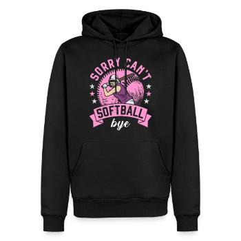 Désolé Softball ne peut pas Bye Softball drôle - Sweat à capuche Premium bio Homme - noir - Devant - Nico (187cm)